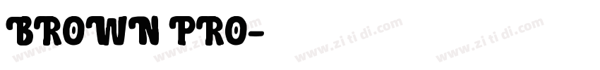 BROWN PRO字体转换